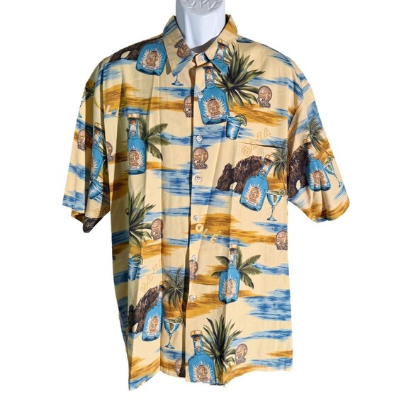 Tori Richard Men's Honolulu Cabo Wabo Tequila Shirt 2XL Baja Ole Palm Trees - Picture 1 of 4